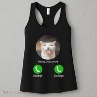 Freaky Department Funny Cat Meme Women's Tank Top thumb 3