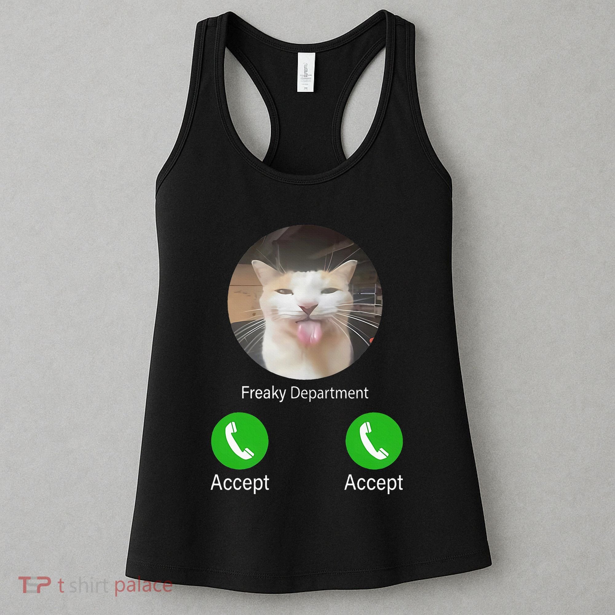 Freaky Department Funny Cat Meme Women's Tank Top