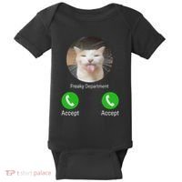 Freaky Department Funny Cat Meme Baby Bodysuit thumb 0