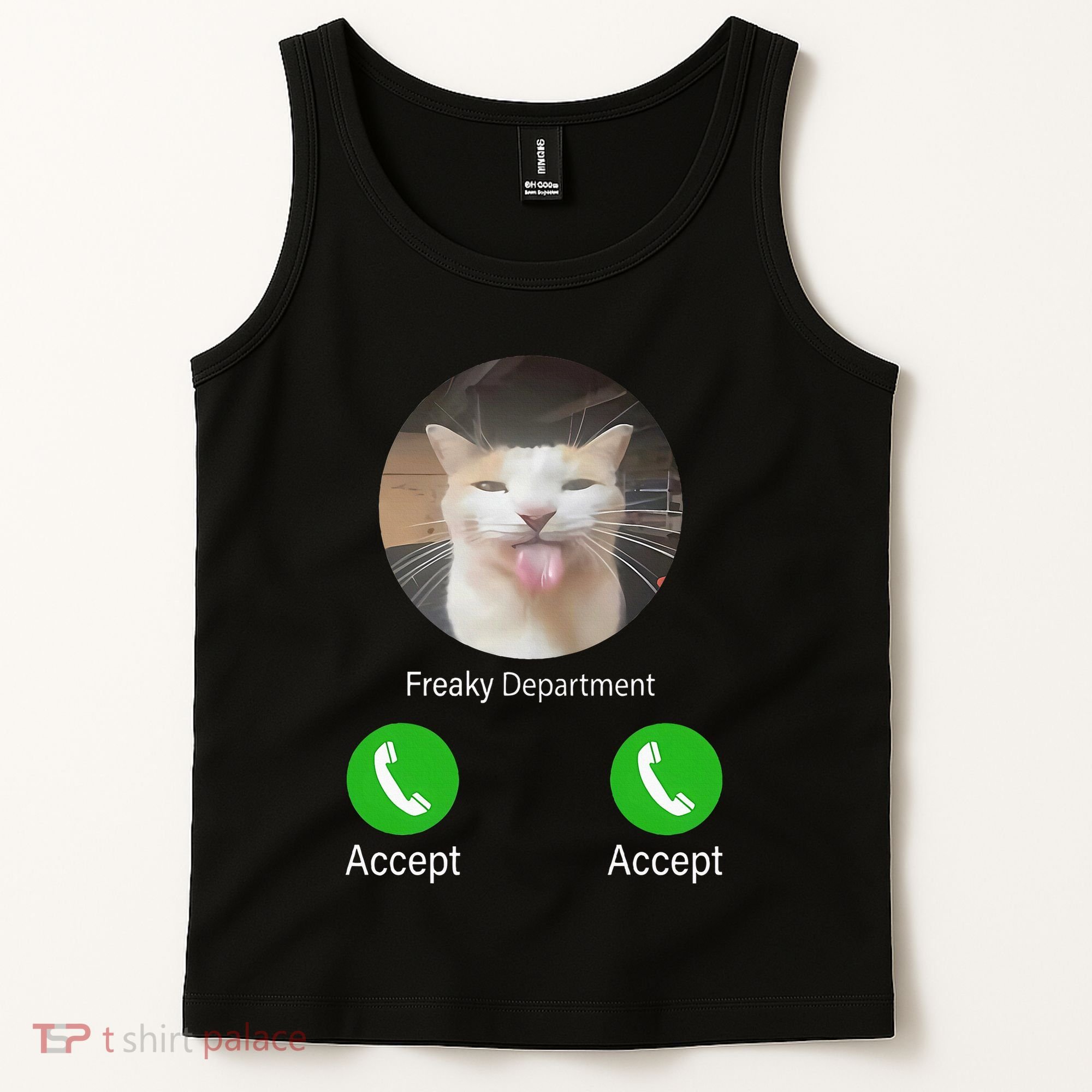 Freaky Department Funny Cat Meme Tank Top