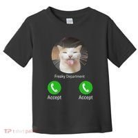 Freaky Department Funny Cat Meme Toddler T-Shirt thumb 0