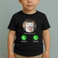 Freaky Department Funny Cat Meme Toddler T-Shirt thumb 2