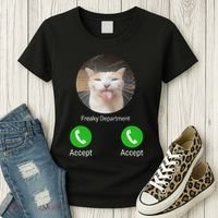 Freaky Department Funny Cat Meme Women's T-Shirt thumb 3