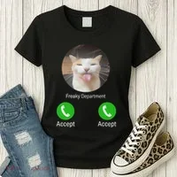 Freaky Department Funny Cat Meme Women's T-Shirt thumb 3