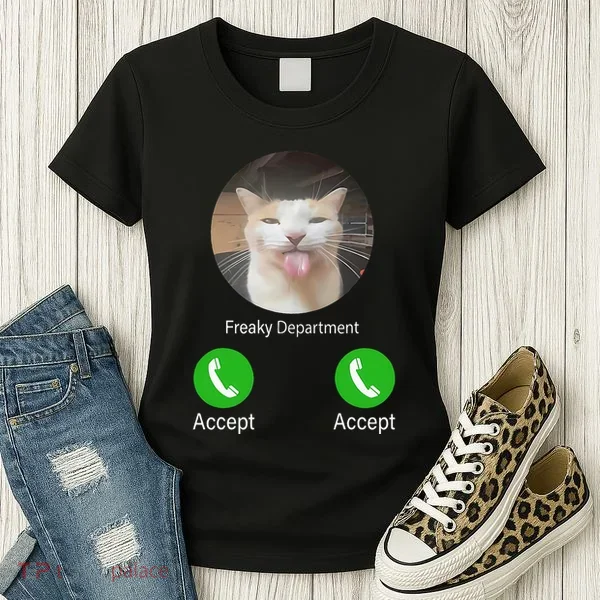 Freaky Department Funny Cat Meme Women's T-Shirt