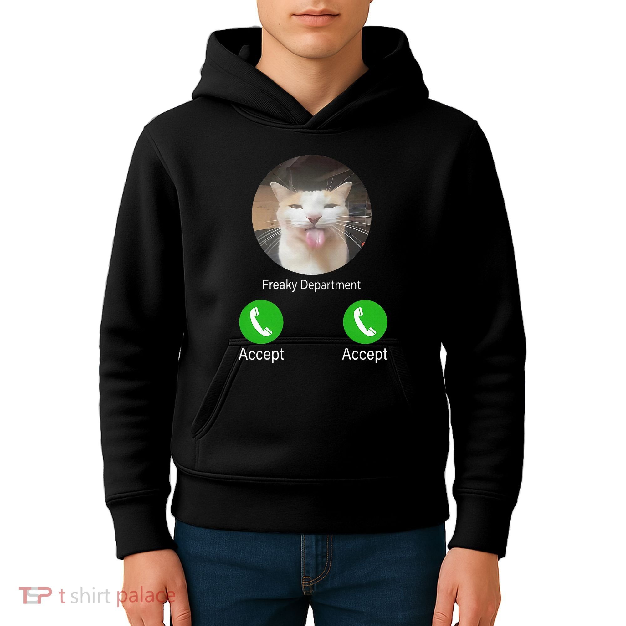 Freaky Department Funny Cat Meme Kids Hoodie