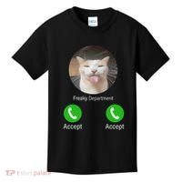 Freaky Department Funny Cat Meme Kids T-Shirt thumb 0