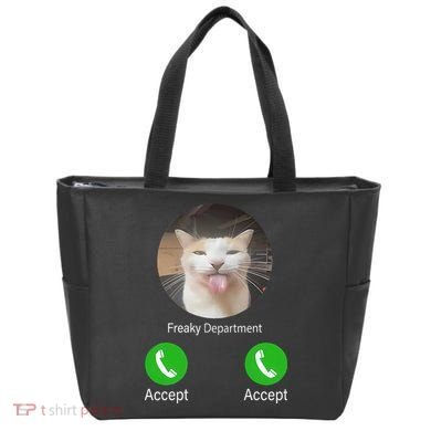 Freaky Department Funny Cat Meme Tote Bag