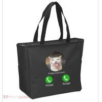 Freaky Department Funny Cat Meme Tote Bag thumb 2