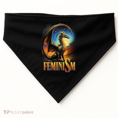 Feminism Dragon Fantasy USA-Made Doggie Bandana