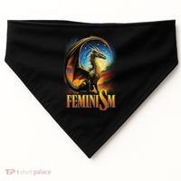 Feminism Dragon Fantasy USA-Made Doggie Bandana thumb 0