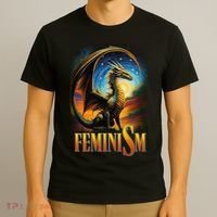 Feminism Dragon Fantasy T-Shirt thumb 3