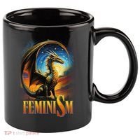 Feminism Dragon Fantasy 11oz C Handle Ceramic Mug thumb 0