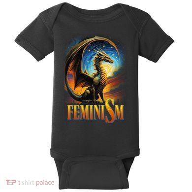 Feminism Dragon Fantasy Baby Bodysuit