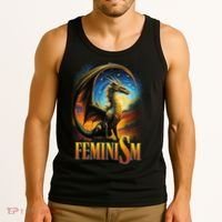 Feminism Dragon Fantasy Tank Top thumb 3