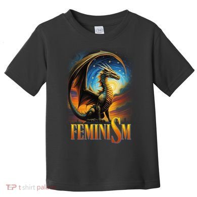 Feminism Dragon Fantasy Toddler T-Shirt