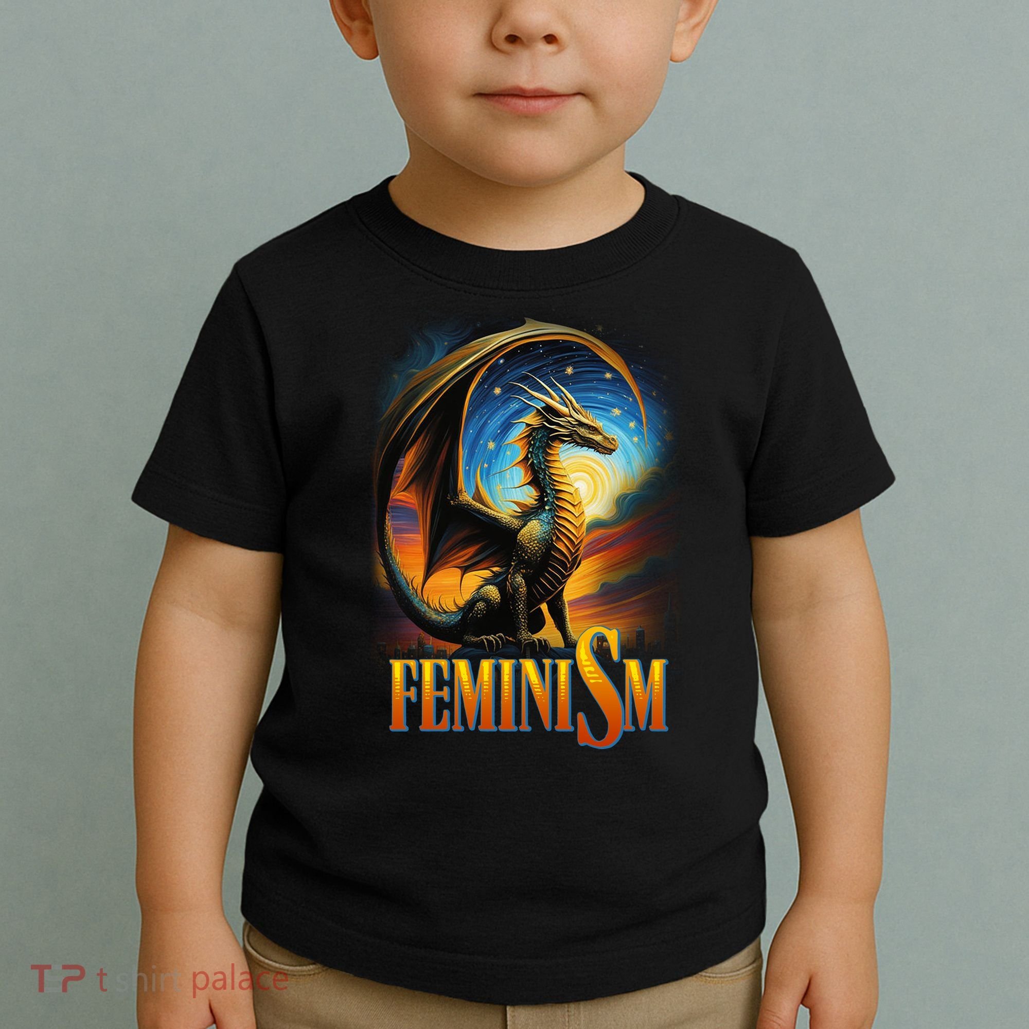 Feminism Dragon Fantasy Toddler T-Shirt