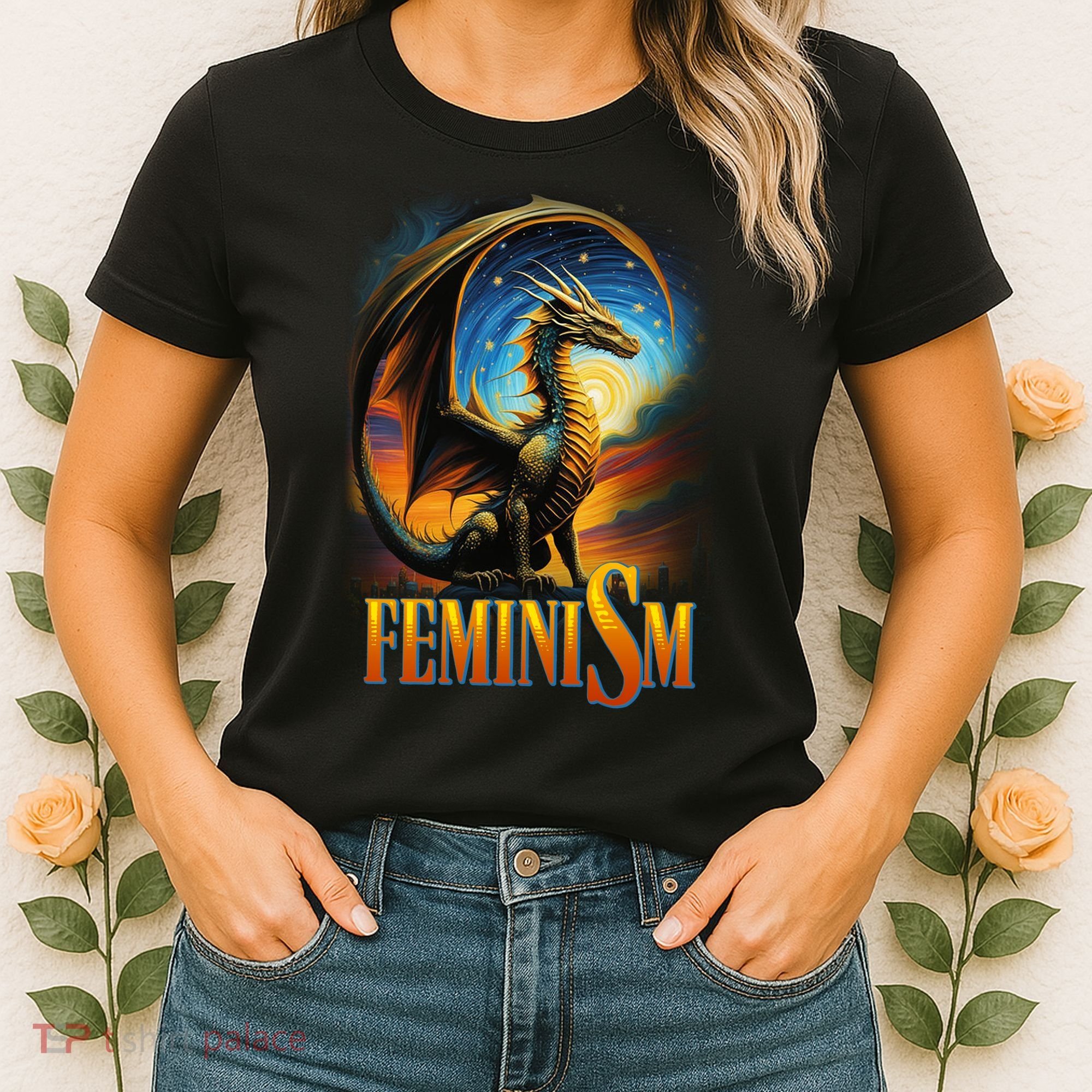 Feminism Dragon Fantasy Women's T-Shirt