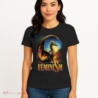 Feminism Dragon Fantasy Women's T-Shirt thumb 4
