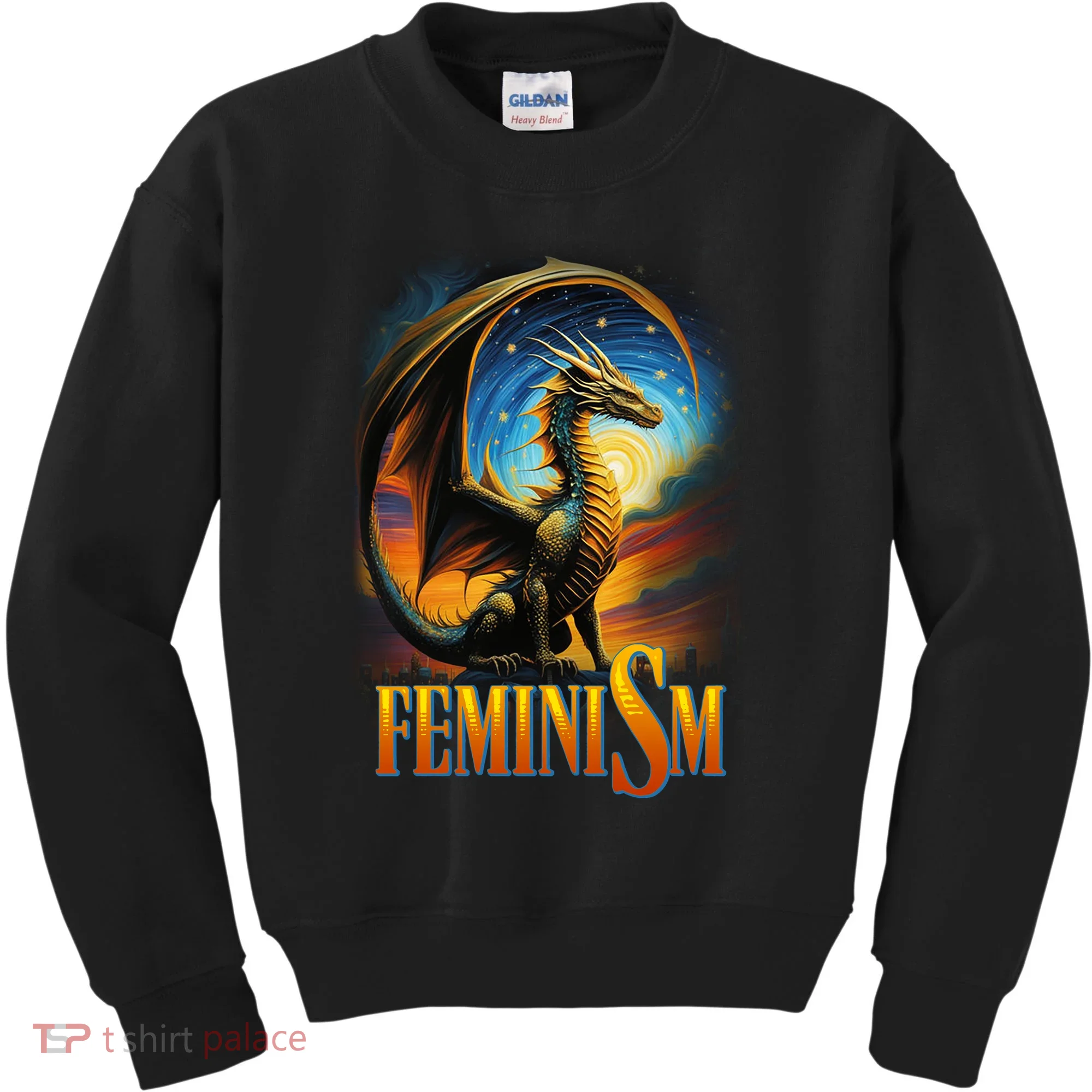 Feminism Dragon Fantasy Kids Sweatshirt
