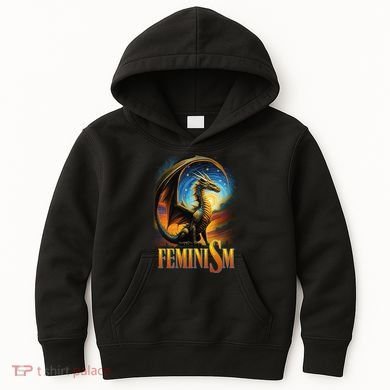 Feminism Dragon Fantasy Kids Hoodie