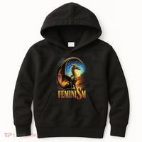 Feminism Dragon Fantasy Kids Hoodie thumb 0