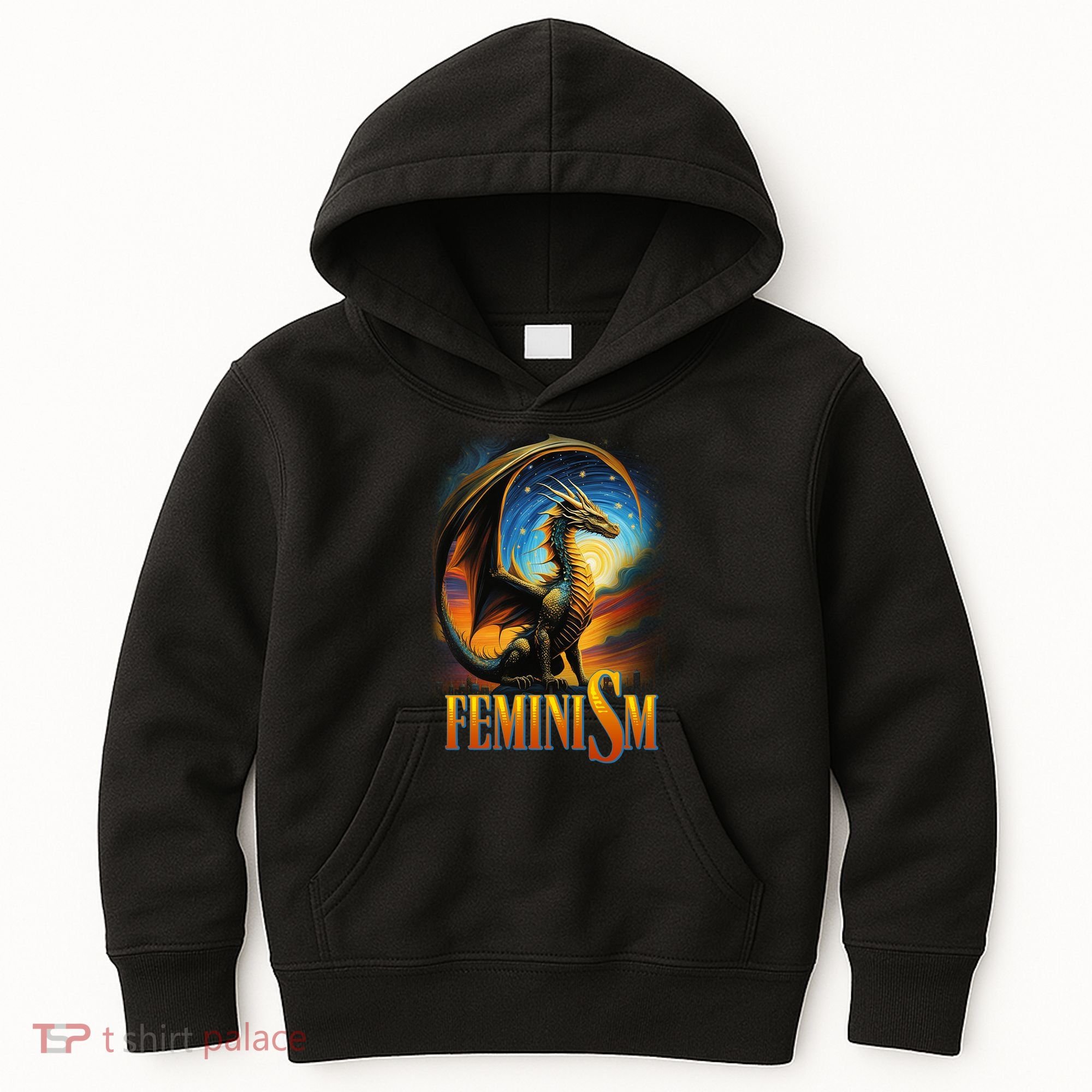 Feminism Dragon Fantasy Kids Hoodie