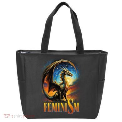 Feminism Dragon Fantasy Tote Bag