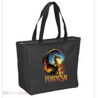 Feminism Dragon Fantasy Tote Bag thumb 2