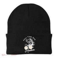 Father's Day Full Time Dad Part Time Hooker Gift Fishing Dad Beanie thumb 0