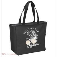 Father's Day Full Time Dad Part Time Hooker Gift Fishing Dad Tote Bag thumb 2