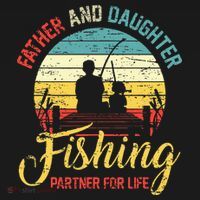 Father Daughter Fishing Partner For Life Retro Matching Dad Long Sleeve Shirt thumb 2