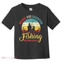 Father Daughter Fishing Partner For Life Retro Matching Dad Toddler T-Shirt thumb 0