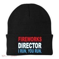 Fireworks Director Funny I Run You Run Beanie thumb 0
