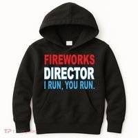 Fireworks Director Funny I Run You Run Kids Hoodie thumb 0