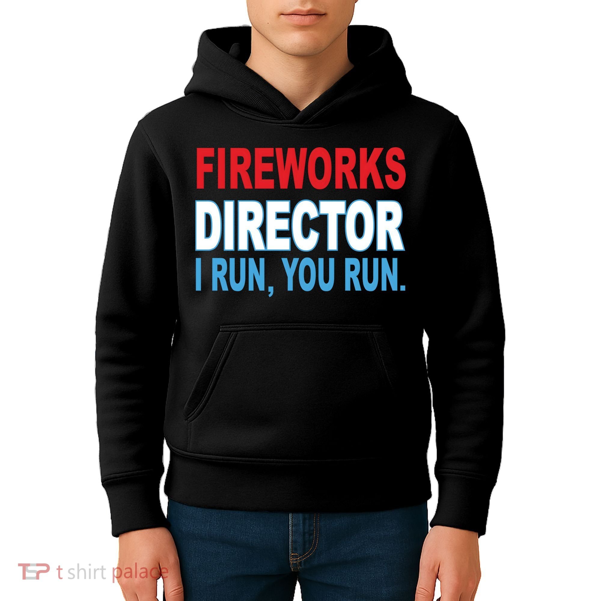 Fireworks Director Funny I Run You Run Kids Hoodie