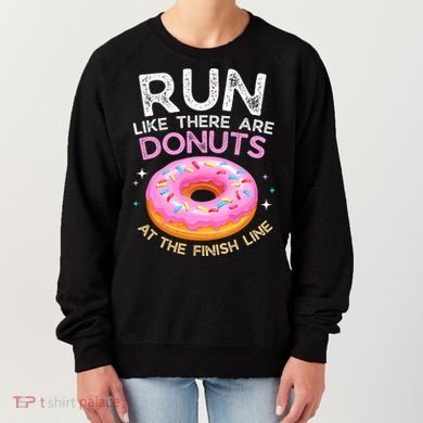 Funny Donut Finish Line Marathon Gift Women's Sweatshirt