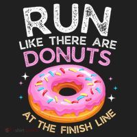 Funny Donut Finish Line Marathon Gift Women's Sweatshirt thumb 2