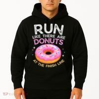 Funny Donut Finish Line Marathon Gift Hoodie thumb 2