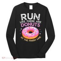Funny Donut Finish Line Marathon Gift Long Sleeve Shirt thumb 0