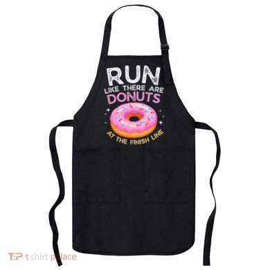 Funny Donut Finish Line Marathon Gift Apron