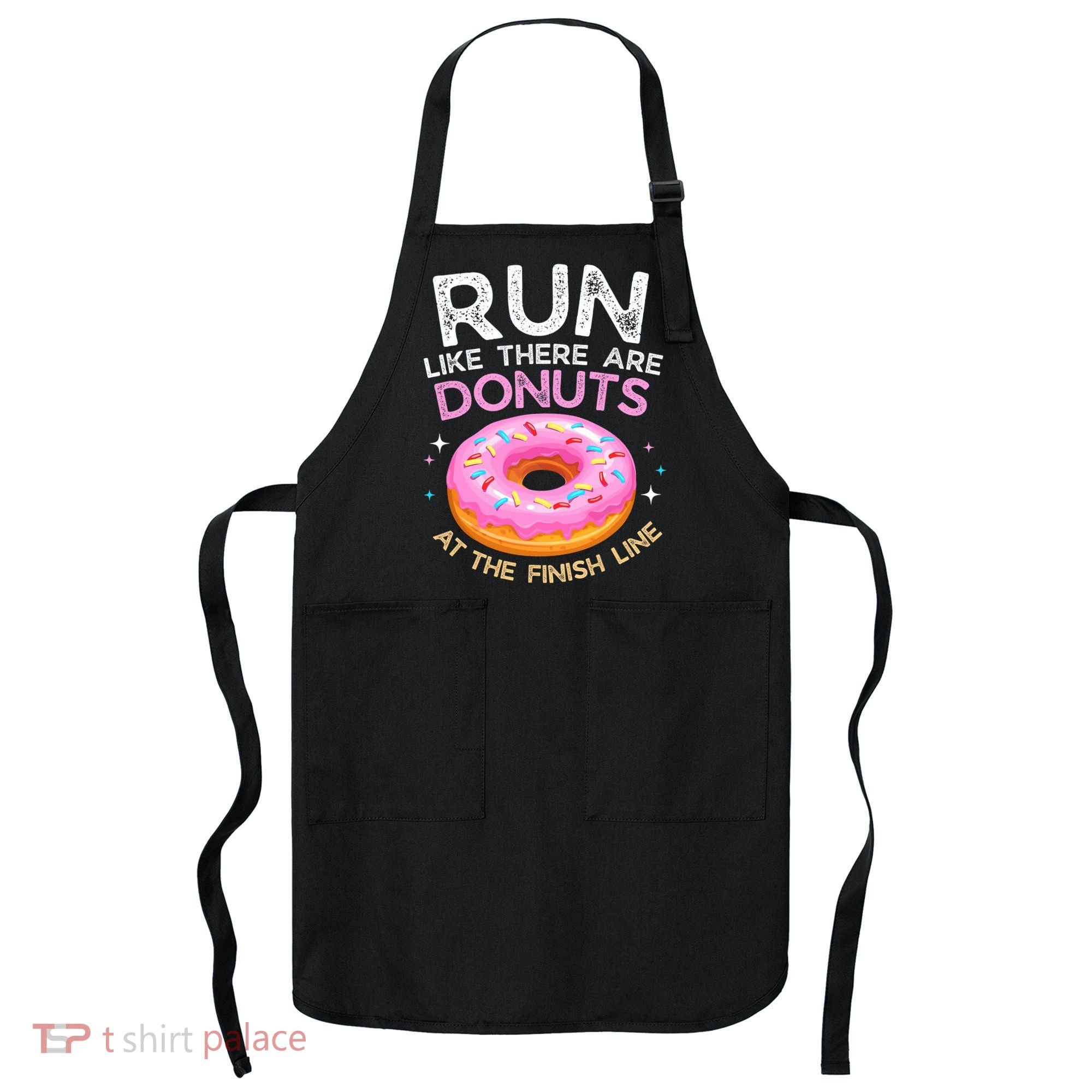 Funny Donut Finish Line Marathon Gift Apron