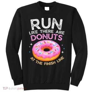 Funny Donut Finish Line Marathon Gift Sweatshirt
