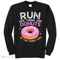 Funny Donut Finish Line Marathon Gift Sweatshirt thumb 0