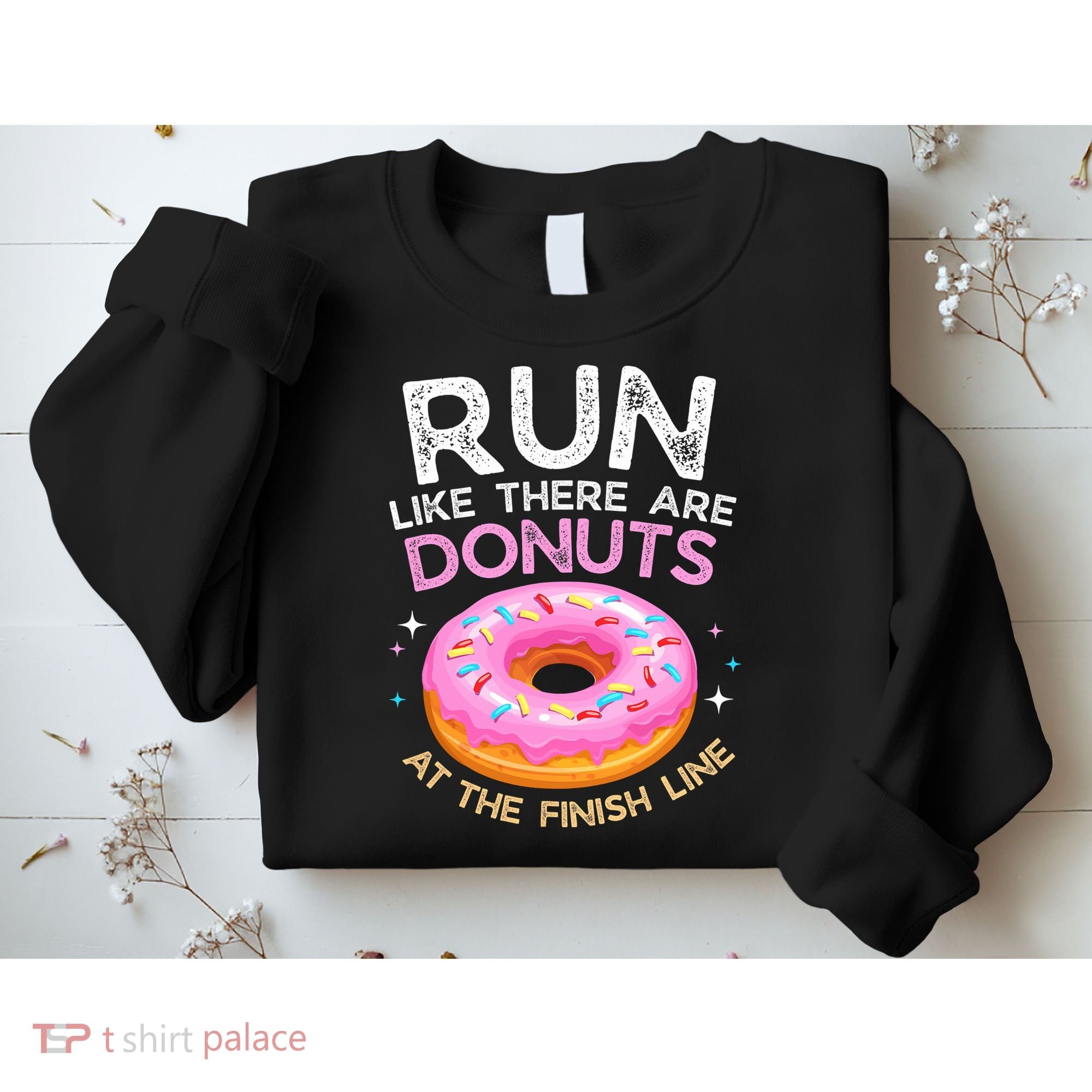 Funny Donut Finish Line Marathon Gift Sweatshirt
