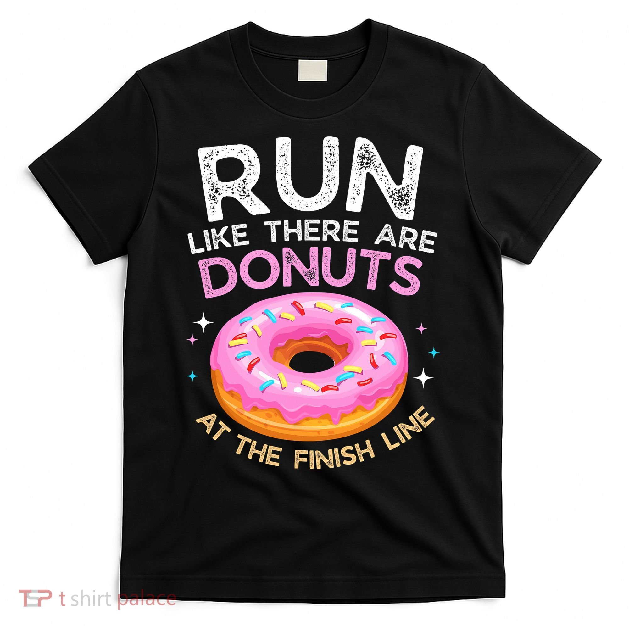 Funny Donut Finish Line Marathon Gift T-Shirt