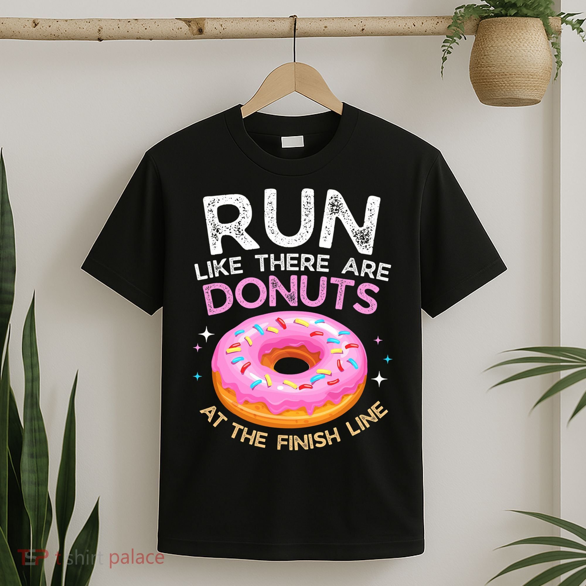 Funny Donut Finish Line Marathon Gift T-Shirt