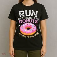 Funny Donut Finish Line Marathon Gift T-Shirt thumb 4