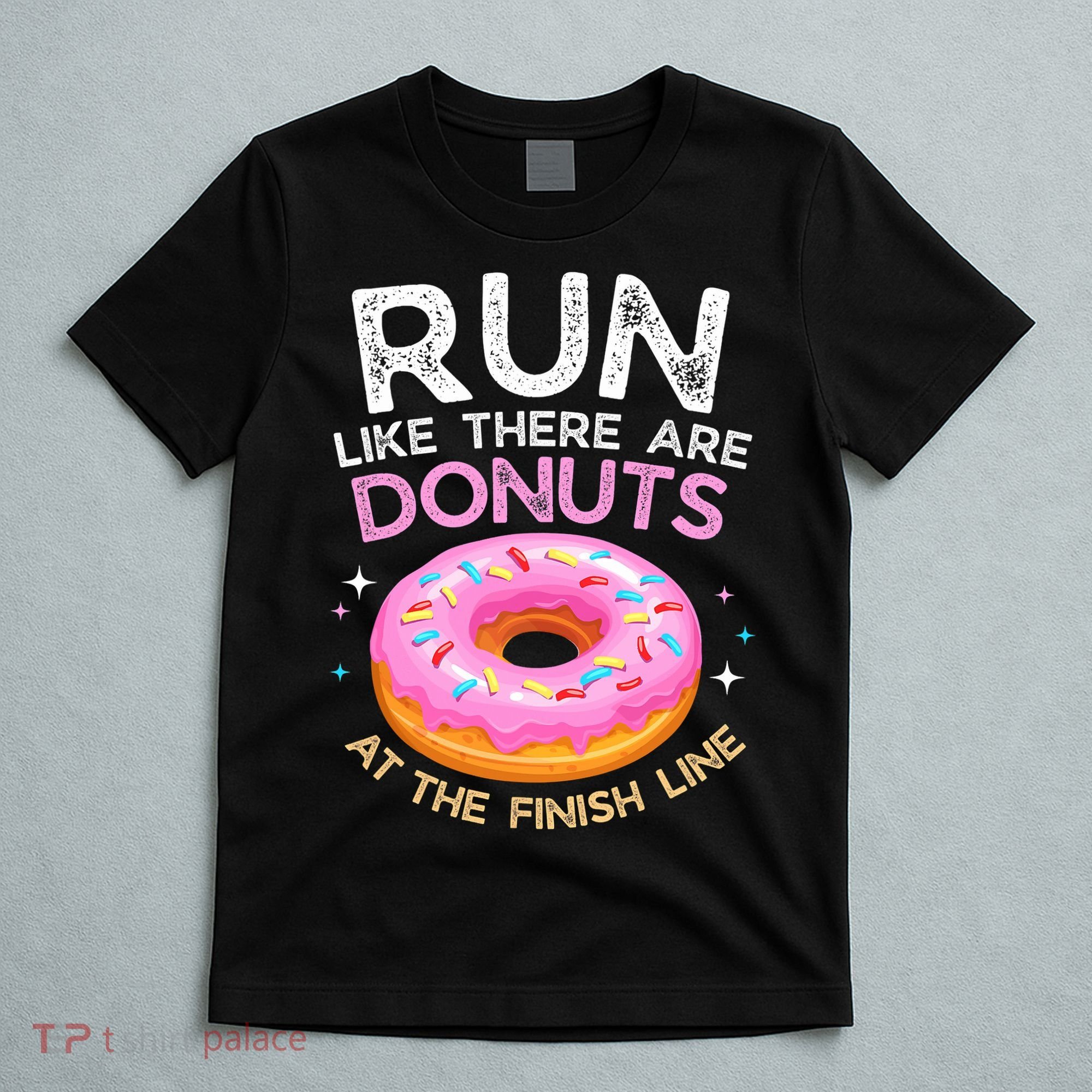 Funny Donut Finish Line Marathon Gift T-Shirt