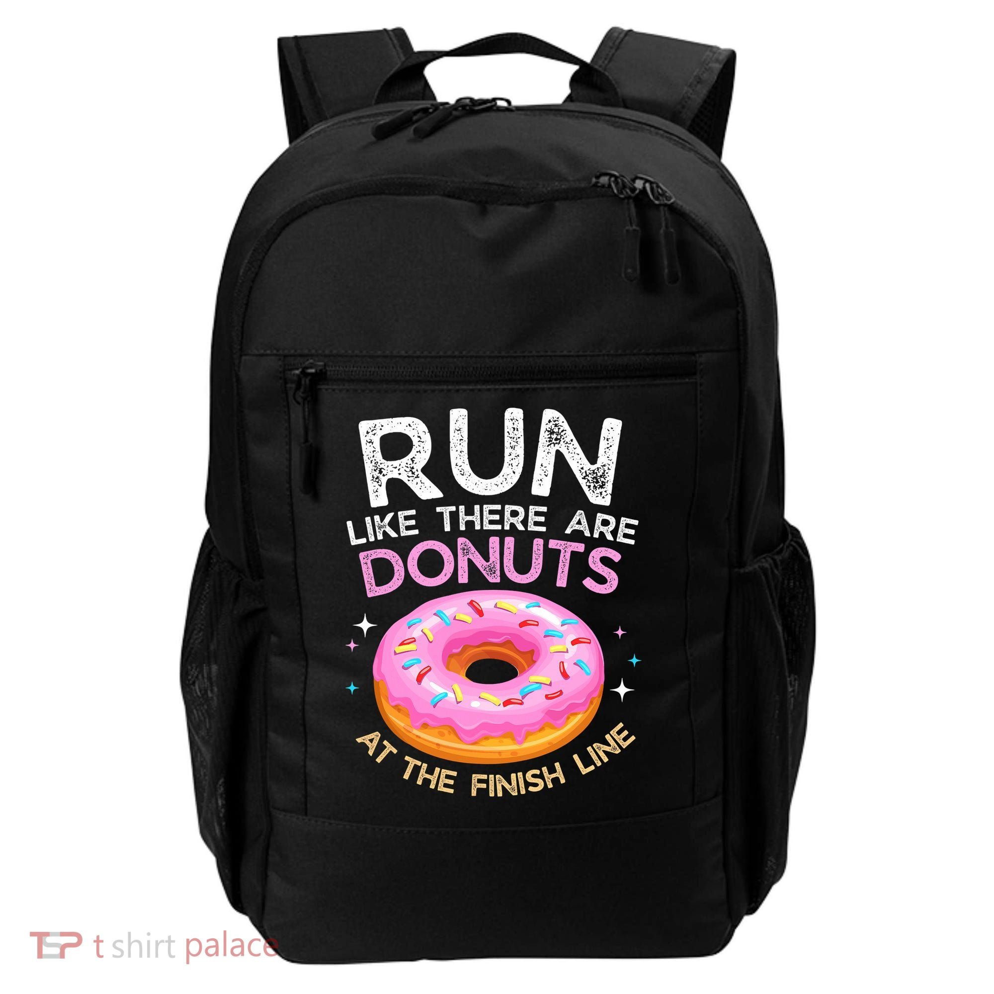 Funny Donut Finish Line Marathon Gift Backpack